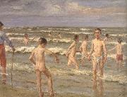 Walter Leistikow Bathing boy painting